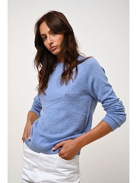 AUTHENTIC CASHMERE Kaszmirowy sweter "Ecrin" w kolorze błękitnym rozmiar: S. Niebieskie swetry AUTHENTIC CASHMERE, s, bez wzorów, z kaszmiru, bez ramiączek. Za 326.99 zł.