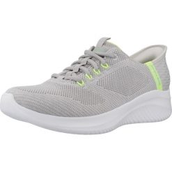 Buty SKECHERS ULTRA FLEX 3.0 SLIP-INS Szary. Szare obuwie sportowe Skechers, z tkaniny, bez zapięcia. Za 277.99 zł.