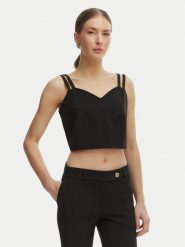 Rinascimento Top CFC0127891003 Czarny Slim Fit. Czarne topy Rinascimento, s, bez wzorów, z syntetyku, bez kołnierzyka, bez ramiączek. Za 399.99 zł.