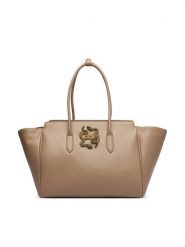 Just Cavalli Torebka 81RA4BA2 ZSA89 Brązowy jasny. Brązowe shopper Just Cavalli, bez wzorów, ze skóry, bez dodatków. Za 939.99 zł.