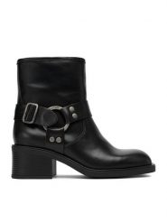 G-Star Raw Botki EO-EYLUL-4769 Czarny. Czarne botki G-Star Raw, bez wzorów, ze skóry, bez obcasa, na słupku, bez zapięcia. Za 449.99 zł.