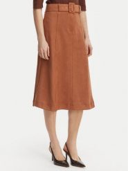 Rinascimento Spódnica z imitacji skóry CFC0127915003 Brązowy Regular Fit. Brązowe spódnice Rinascimento, m, bez wzorów, ze skóry. Za 549.99 zł.