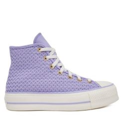 Trampki Converse. Fioletowe trampki Converse, bez wzorów, bez zapięcia. Za 359.99 zł.