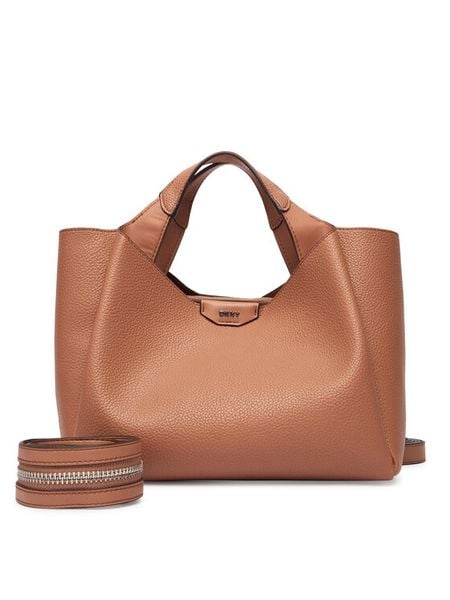 DKNY Torebka R43DYG33 Brązowy. Brązowe torebki klasyczne DKNY, bez wzorów, ze skóry, bez dodatków. Za 659.99 zł.
