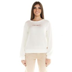 Damska bluza z okrągłym dekoltem Winter Chic Boxing Leone. Białe bluzy LEONE 1947 APPAREL, l, bez wzorów, z tkaniny, bez kaptura. W wyprzedaży za 154.80 zł.
