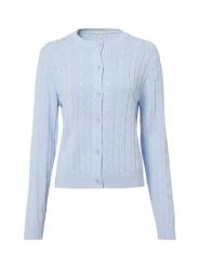 Marie Lund Kardigan damski Kobiety Bawełna niebieski wypukły wzór tkaniny, M. Niebieskie kardigany Marie Lund, m, bez wzorów, z bawełny. Za 349.95 zł.