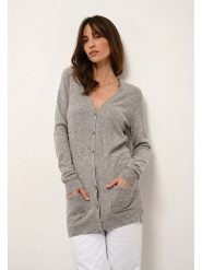 Just Cashmere Kaszmirowy kardigan w kolorze szarym rozmiar: S. Szare kardigany Just Cashmere, s, bez wzorów, z kaszmiru. Za 284.82 zł.