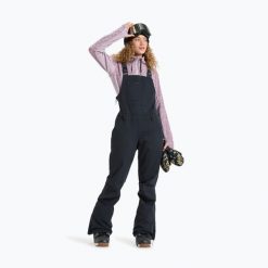 Spodnie narciarskie damskie ROXY Rideout Bib. Czarne spodnie narciarskie Roxy, l, bez wzorów, z materiału, narciarskie. Za 1,250.60 zł.