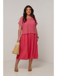 Curvy Lady Sukienka w kolorze jasnoróżowym rozmiar: 40/42. Różowe sukienki Curvy Lady, na co dzień, bez wzorów, klasyczne, bez kołnierzyka, bez ramiączek, maxi, proste. Za 220.12 zł.