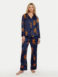Hunkemöller Piżama Maritime Blue 300784 Granatowy Regular Fit. Niebieskie piżamy Hunkemöller, bez wzorów, z syntetyku, bez ramiączek. Za 169.99 zł.
