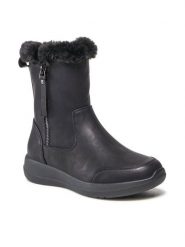 Clara Barson Botki WS6010-03 Czarny. Czarne botki Clara Barson, bez wzorów, ze skóry, bez obcasa, na płaskiej podeszwie, bez zapięcia. Za 101.99 zł.