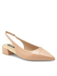 Nine West Sandały WFA2609-1 Różowy. Czerwone sandały Nine West, bez wzorów, ze skóry, bez obcasa, na płaskiej podeszwie, bez zapięcia. Za 199.99 zł.