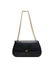 Calvin Klein Torebka Ck Convertible Chain Medium Bag LV04F3171G Czarny. Czarne torebki klasyczne Calvin Klein, bez wzorów, ze skóry, bez dodatków. Za 649.99 zł.
