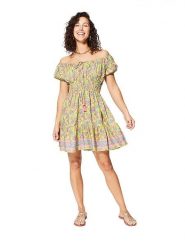 Ipanima Sukienka w kolorze żółtym ze wzorem rozmiar: 34/36. Żółte sukienki Ipanima, bez wzorów, klasyczne, bez kołnierzyka, bez ramiączek, mini, rozkloszowane. Za 65.99 zł.