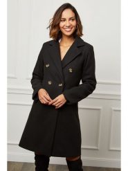 Le Comptoir du Manteau Płaszcz przejściowy w kolorze czarnym rozmiar: 38. Czarne płaszcze Le Comptoir du Manteau, bez wzorów, z wełny, bez kaptura. Za 114.44 zł.