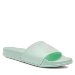 Klapki Beverly Hills Polo Club. Zielone klapki Beverly Hills Polo Club, bez wzorów, bez obcasa. Za 71.99 zł.