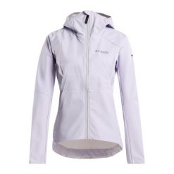 Kurtka softshell damska Columbia Platinum Peak. Fioletowe kurtki sportowe Columbia, m, bez wzorów, z softshellu, bez kaptura, trekkingowe. Za 269.99 zł.
