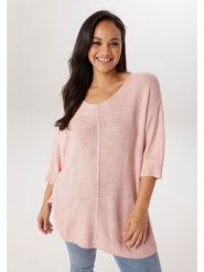 Aniston Sweter w kolorze jasnoróżowym rozmiar: 44. Różowe swetry Aniston, bez wzorów, bez ramiączek. Za 130.99 zł.