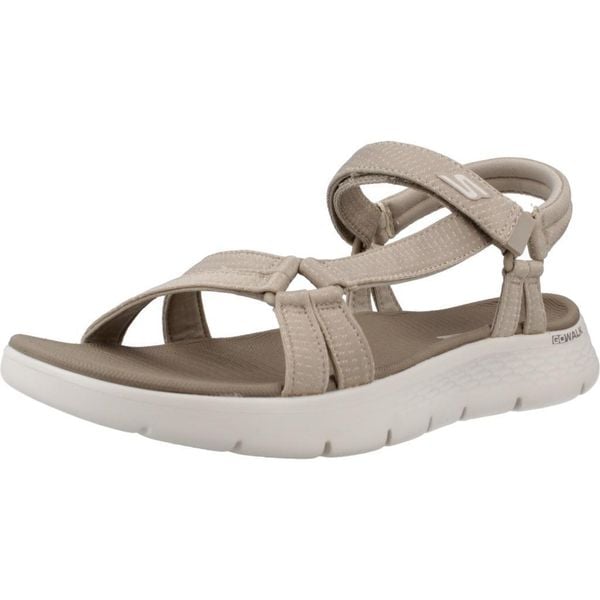 Sandały SKECHERS GO WALK FLEX SANDAL Jasnobrązowy. Brązowe sandały Skechers, bez wzorów, z materiału, bez obcasa, bez zapięcia. Za 229.99 zł.