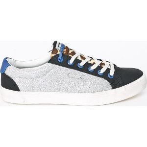 Pepe Jeans - Tenisówki. Szare trampki Pepe Jeans, bez wzorów, z jeansu, bez zapięcia. W wyprzedaży za 129.90 zł.