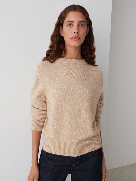 OPUS Sweter "Panep" w kolorze beżowym rozmiar: 40. Brązowe swetry Opus, bez wzorów, bez ramiączek. Za 179.80 zł.