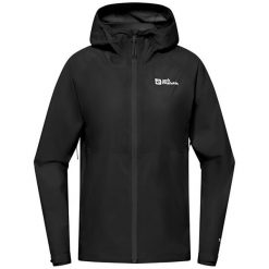 Kurtka przeciwdeszczowa damska Jack Wolfskin Prelight 2.5L LT. Czarne kurtki sportowe Jack Wolfskin, l, bez wzorów, bez kaptura, trekkingowe. Za 589.99 zł.