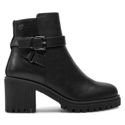 Botki Refresh. Czarne botki Refresh, bez wzorów, bez obcasa, na słupku, bez zapięcia. Za 349.99 zł.