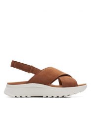 Clarks Skórzane sandały "DashLite Wish" w kolorze jasnobrązowym rozmiar: 38. Brązowe sandały Clarks, bez wzorów, ze skóry, klasyczne, bez obcasa, bez zapięcia. Za 219.60 zł.