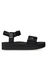 The North Face Sandały Skeena Platform NF0A8AE7VOR1 Czarny. Czarne sandały The North Face, bez wzorów, z materiału, bez obcasa, na koturnie, bez zapięcia. Za 209.99 zł.