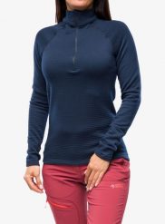 Bluza termiczna damska Houdini Desoli Thermal Half Zip. Niebieskie bluzy sportowe Houdini, l, bez wzorów, ze skóry, bez kaptura. Za 1,189.20 zł.