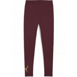 Damskie legginsy ESS METALLIC PUMA Ruby Shimmer Metallic Gold Red. Czerwone legginsy Puma, bez wzorów. Za 129.00 zł.