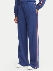 Tommy Hilfiger Spodnie dresowe UW0UW06628 Niebieski Wide Leg. Niebieskie spodnie dresowe TOMMY HILFIGER, l, bez wzorów, z bawełny. Za 329.99 zł.