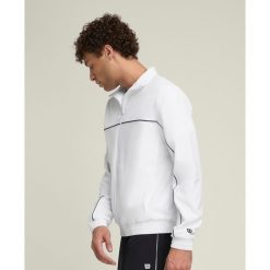 Kurtka z dresu Wilson Team. Białe kurtki sportowe Wilson, bez wzorów, z dresówki, bez kaptura, na fitness i siłownię. Za 372.00 zł.