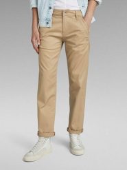 G-Star Spodnie chino w kolorze beżowym rozmiar: W25/L30. Brązowe spodnie materiałowe G-Star, l, bez wzorów. Za 140.86 zł.