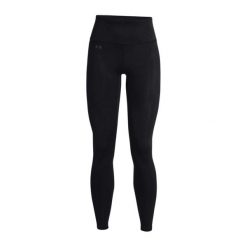 Legginsy Motion Damskie (Czarny). Białe legginsy Under Armour, bez wzorów, z materiału, z podwyższonym stanem. Za 318.99 zł.