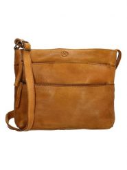 HIDE & STITCHES Skórzana torebka w kolorze musztardowym - 26 x 20 x 5 cm rozmiar: onesize. Żółte torby na ramię HIDE & STITCHES, bez wzorów, z materiału, na ramię, bez dodatków. Za 173.99 zł.