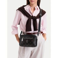 Torebka Beverly Hills Polo Club. Czarne listonoszki Beverly Hills Polo Club, bez wzorów, bez dodatków. Za 179.99 zł.