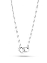 Eclat d'Argent Srebrny naszyjnik z elementem ozdobnym - dł. 45 cm rozmiar: onesize. Szare naszyjniki Eclat d'Argent, srebrne. Za 210.81 zł.