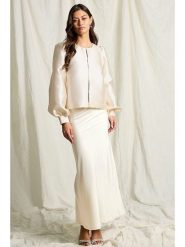 Joelle Bluzka w kolorze kremowym rozmiar: M. Brązowe bluzki Joelle, m, bez wzorów, bez kołnierzyka, bez ramiączek. Za 110.29 zł.