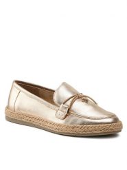 Lasocki Espadryle WI16-SPAROW-07 Złoty. Żółte espadryle Lasocki, bez wzorów, ze skóry, bez obcasa, bez zapięcia. Za 199.99 zł.