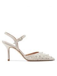 Stuart Weitzman Sandały Bliss 85 Pump SI822 Biały. Białe sandały Stuart Weitzman, bez wzorów, z materiału, bez obcasa, na szpilce, bez zapięcia. Za 2,389.00 zł.