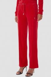 JUICY COUTURE Czerwone spodnie dresowe damskie z cyrkoniami Tina, Rozmiar M. Czerwone spodnie dresowe Juicy Couture, m, bez wzorów, z dresówki. W wyprzedaży za 238.99 zł.