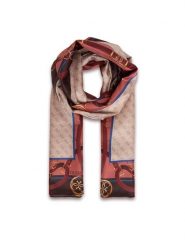 Guess Szal AW5445 POL01 Beżowy. Brązowe rękawiczki Guess, z aplikacjami, z poliesteru. Za 159.99 zł.