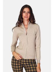 ASSUILI Kardigan w kolorze beżowym rozmiar: 42. Brązowe kardigany Assuili, bez wzorów, z kaszmiru. Za 149.31 zł.