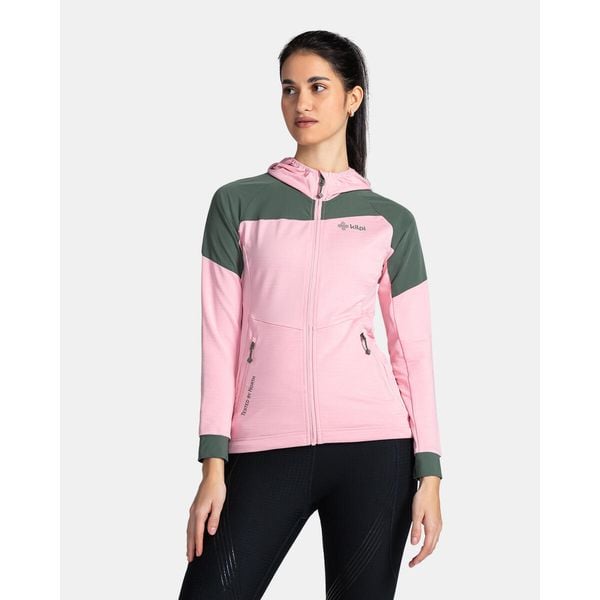 Damska bluza techniczna Kilpi MEMPHIS-W. Czerwone bluzy Kilpi, bez wzorów, z materiału, z kapturem. Za 267.13 zł.