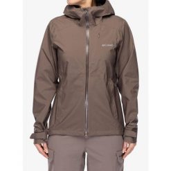 Kurtka przeciwdeszczowa damska Columbia Trailborne 2.5L Shell. Brązowe kurtki sportowe Columbia, l, bez wzorów, bez kaptura, trekkingowe. Za 665.49 zł.