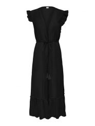 ONLY Pareo "Lilja" w kolorze czarnym rozmiar: L/XL. Czarne sukienki Only, l, bez wzorów, bez kołnierzyka, bez ramiączek, maxi. Za 114.17 zł.