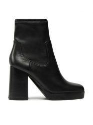 Aldo Botki Seraphica 13838694 Czarny. Czarne botki Aldo, bez wzorów, ze skóry, bez obcasa, na słupku, bez zapięcia. Za 639.99 zł.