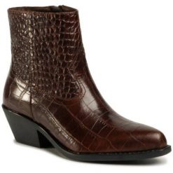 Gino Rossi N577 Brązowy. Brązowe botki Gino Rossi, bez wzorów, ze skóry, bez obcasa, bez zapięcia. Za 299.99 zł.