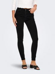 ONLY Dżinsy "Iconic" - Skinny fit - w kolorze czarnym rozmiar: W25/L30. Czarne jeansy Only, l, z aplikacjami, z podwyższonym stanem. Za 61.60 zł.